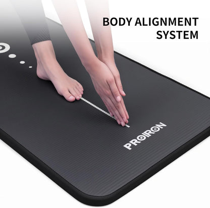 Yoga Mat NBR 10Mm Thick Non-Slip Exercise Mat with Carrying Strap