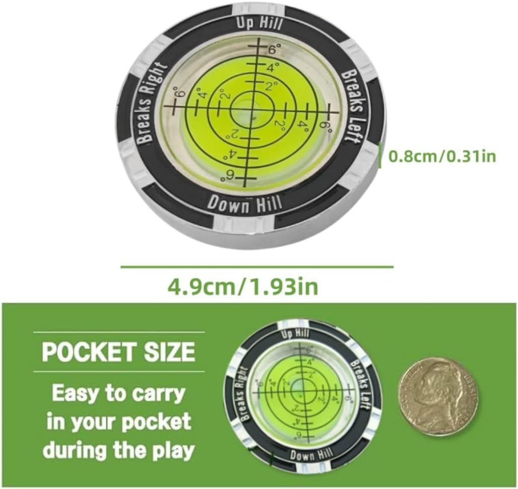 Precision Golf Green Slope Reader - High-Performance Ball Marker and Leveling Aid for Enhanced Putting Skills