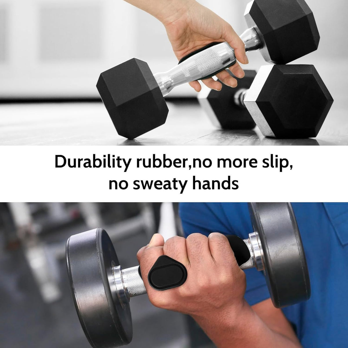 1 Pair Rubber Gym Grips Fingerless Workout Gym Gloves