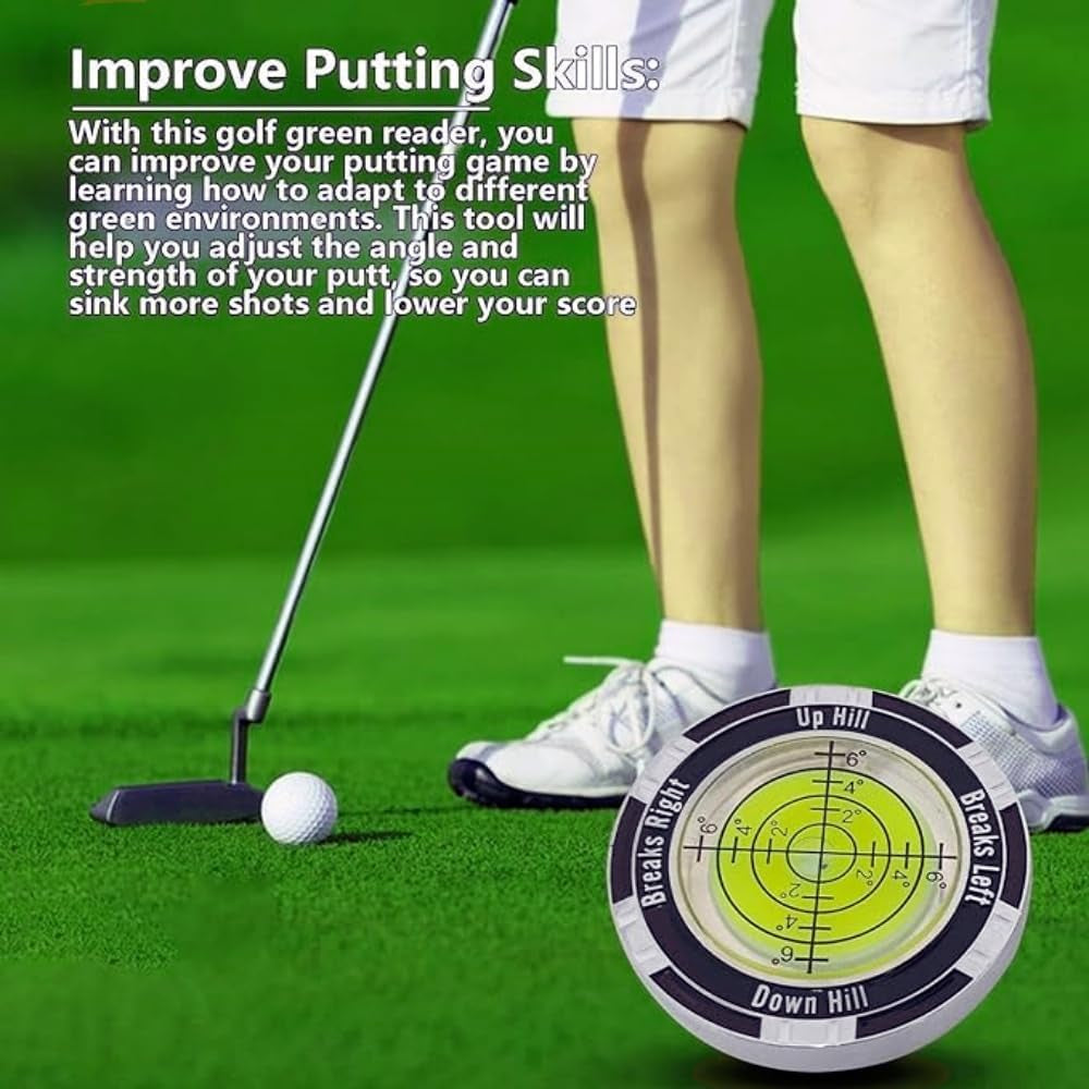 Precision Golf Green Slope Reader - High-Performance Ball Marker and Leveling Aid for Enhanced Putting Skills