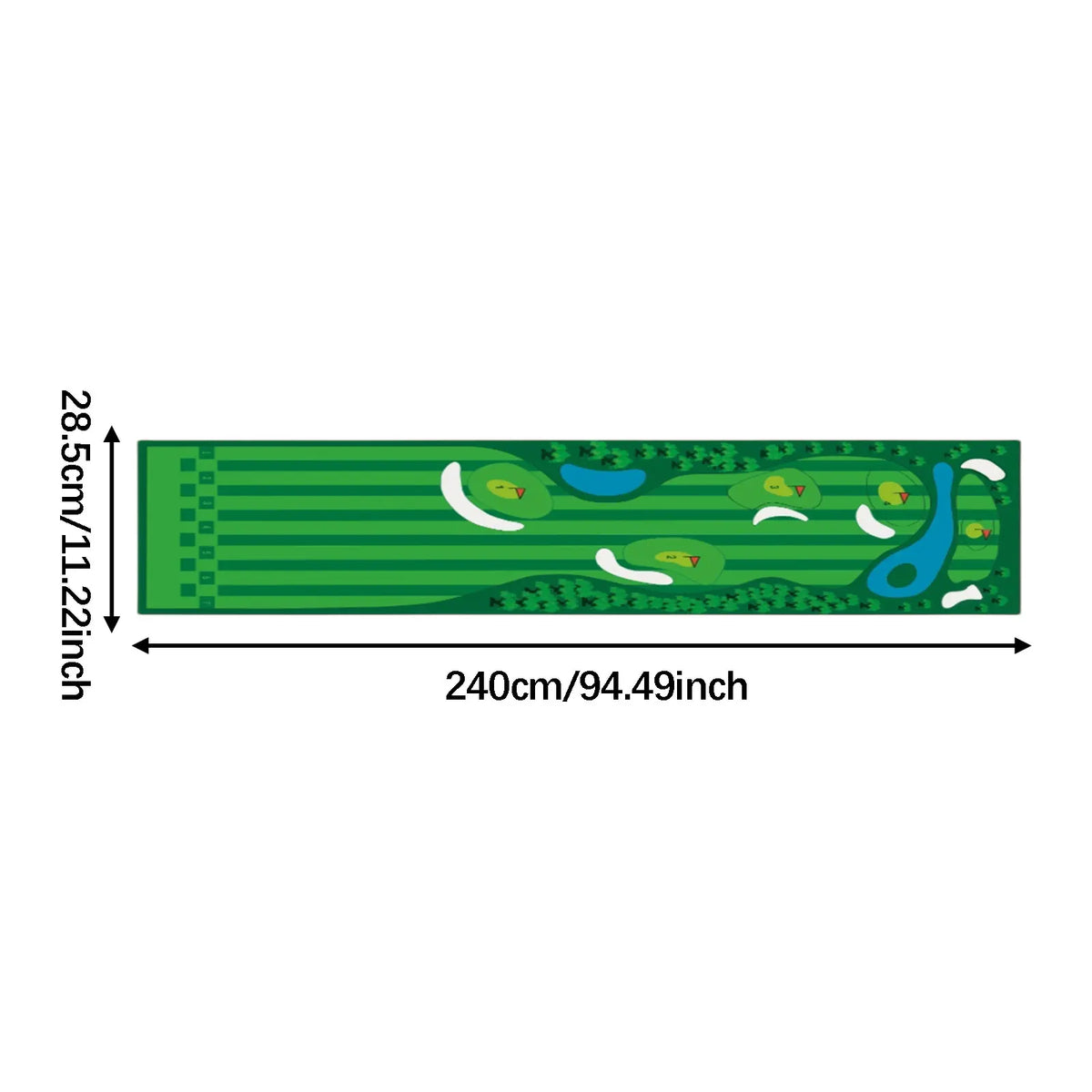 Lightweight Foldable Golf Putting Mat - Portable Practice Pad for Indoor and Outdoor Training