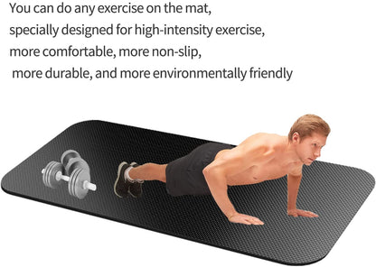 Large Exercise Mat 84" X 32",Exercise Equipment Mat,Treadmill Mat, Exercise Bike Mat, Workout Mats for Home Gym Flooring Rubber Mat Large Yoga Mat Cardio Mat for Weightlifting, Jump Rope,Fitness