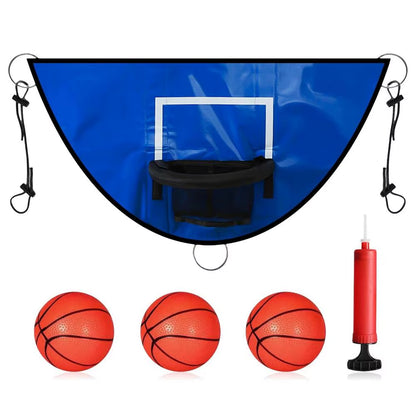 Exciting Trampoline Basketball Hoop Set with Pump & Balls – Waterproof & Durable Outdoor Fun for Kids!