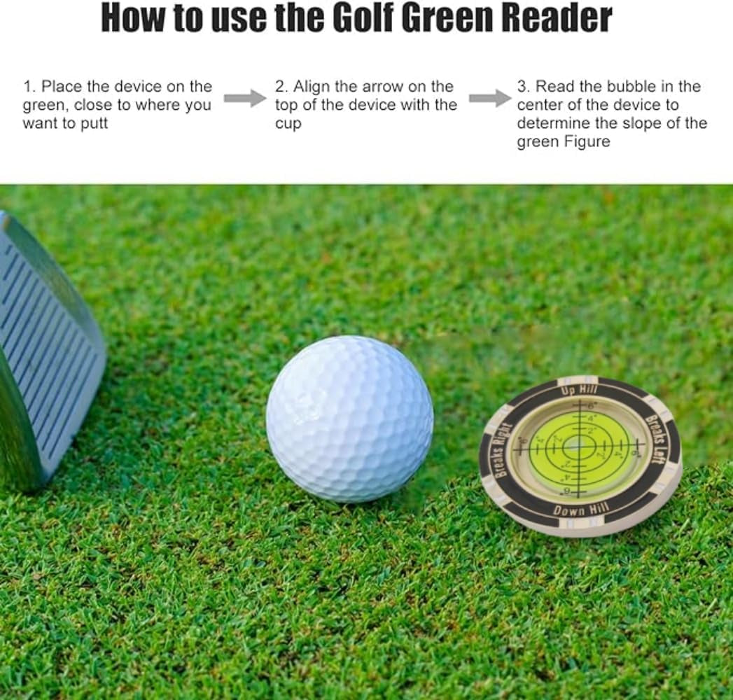 Precision Golf Green Slope Reader - High-Performance Ball Marker and Leveling Aid for Enhanced Putting Skills