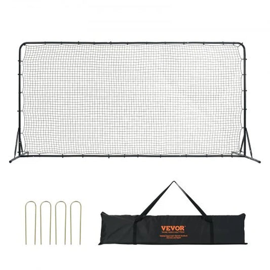 Soccer Rebounder Net, 12X6Ft Iron Soccer Training Equipment, Sports Football Training Gift with Portable Bag, Volleyball Rebounder Wall Perfect for Backyard Practicing, Solo Training, Passing