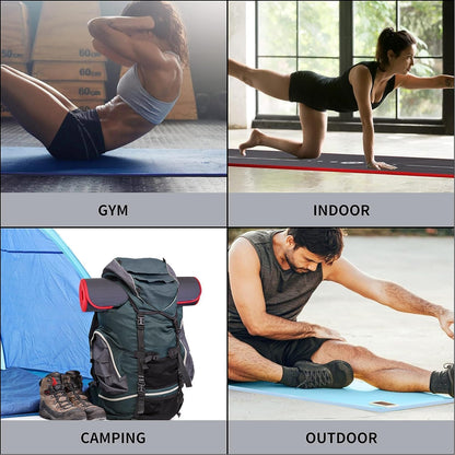Yoga Mat NBR 10Mm Thick Non-Slip Exercise Mat with Carrying Strap