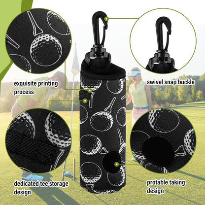 Ultimate 12-Piece Golf Accessories Kit for Women – Stylish Black Golf Tees, Towel, Ball Bag, and More!