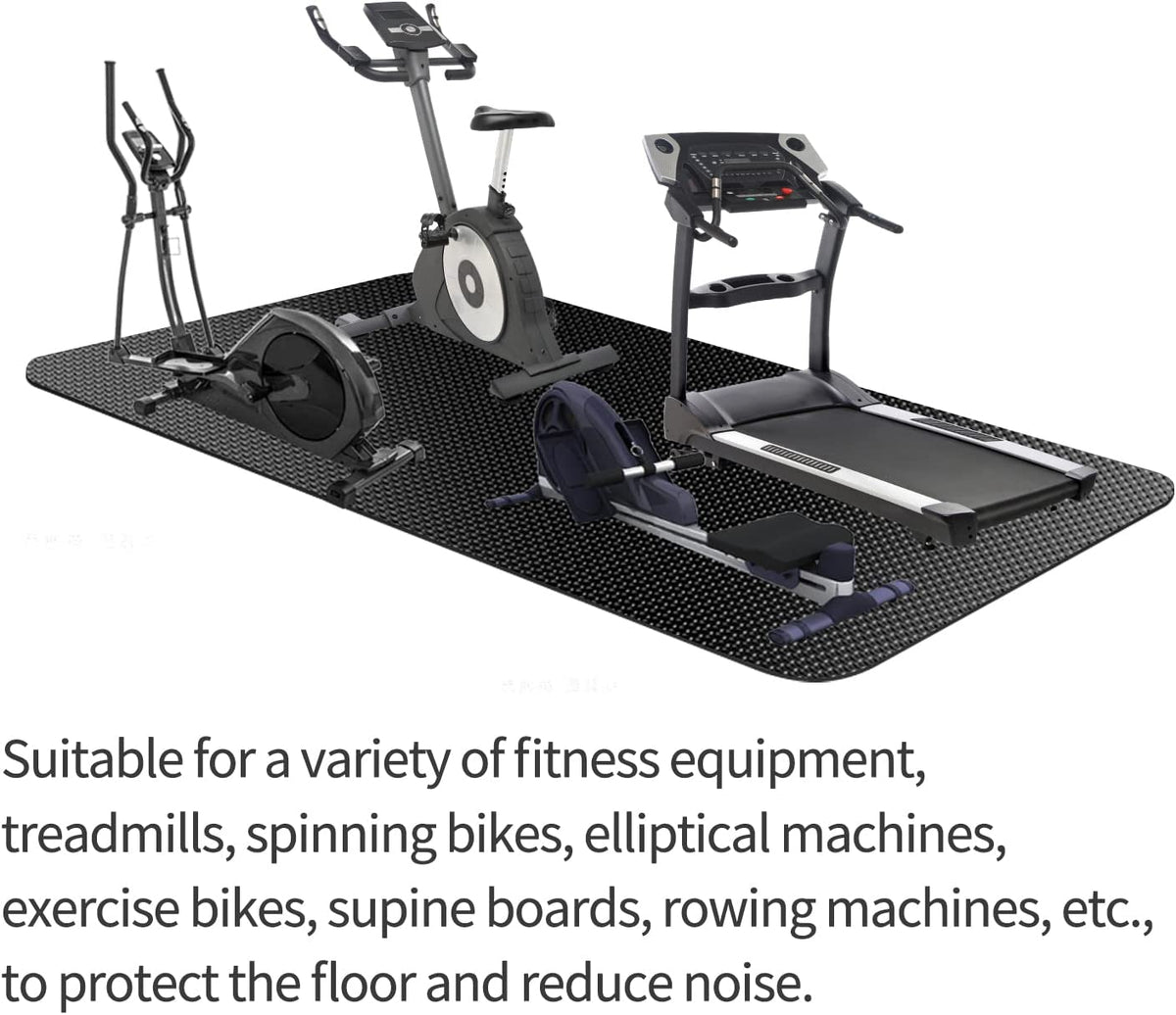 Large Exercise Mat 84" X 32",Exercise Equipment Mat,Treadmill Mat, Exercise Bike Mat, Workout Mats for Home Gym Flooring Rubber Mat Large Yoga Mat Cardio Mat for Weightlifting, Jump Rope,Fitness