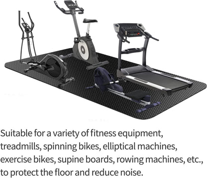 Large Exercise Mat 84" X 32",Exercise Equipment Mat,Treadmill Mat, Exercise Bike Mat, Workout Mats for Home Gym Flooring Rubber Mat Large Yoga Mat Cardio Mat for Weightlifting, Jump Rope,Fitness