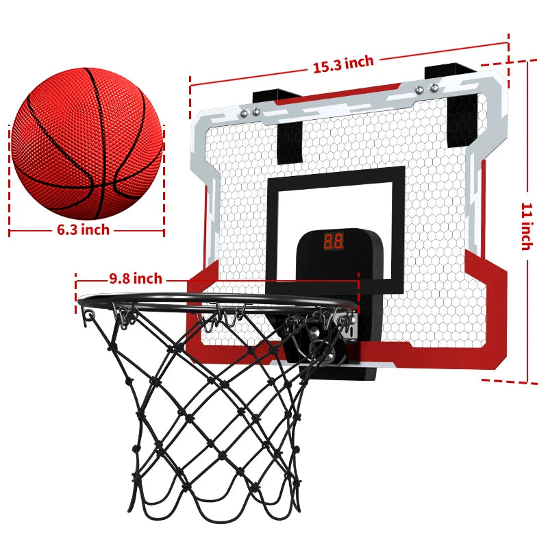 Exciting Outdoor Basketball Hoop for Kids - Mini Indoor Basketball Set with 3 Balls for Ages 3 to 12+