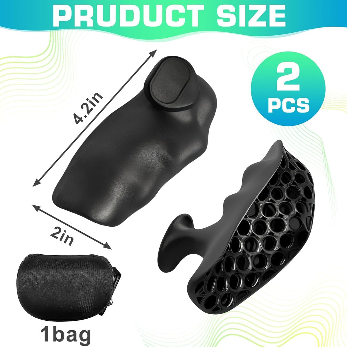1 Pair Rubber Gym Grips Fingerless Workout Gym Gloves