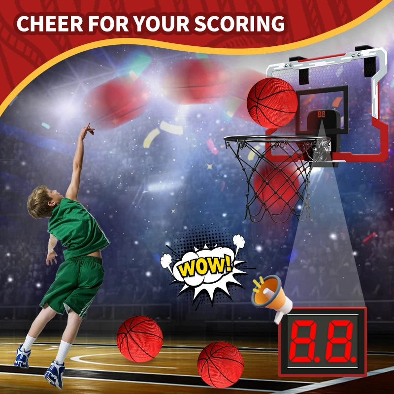 Exciting Outdoor Basketball Hoop for Kids - Mini Indoor Basketball Set with 3 Balls for Ages 3 to 12+