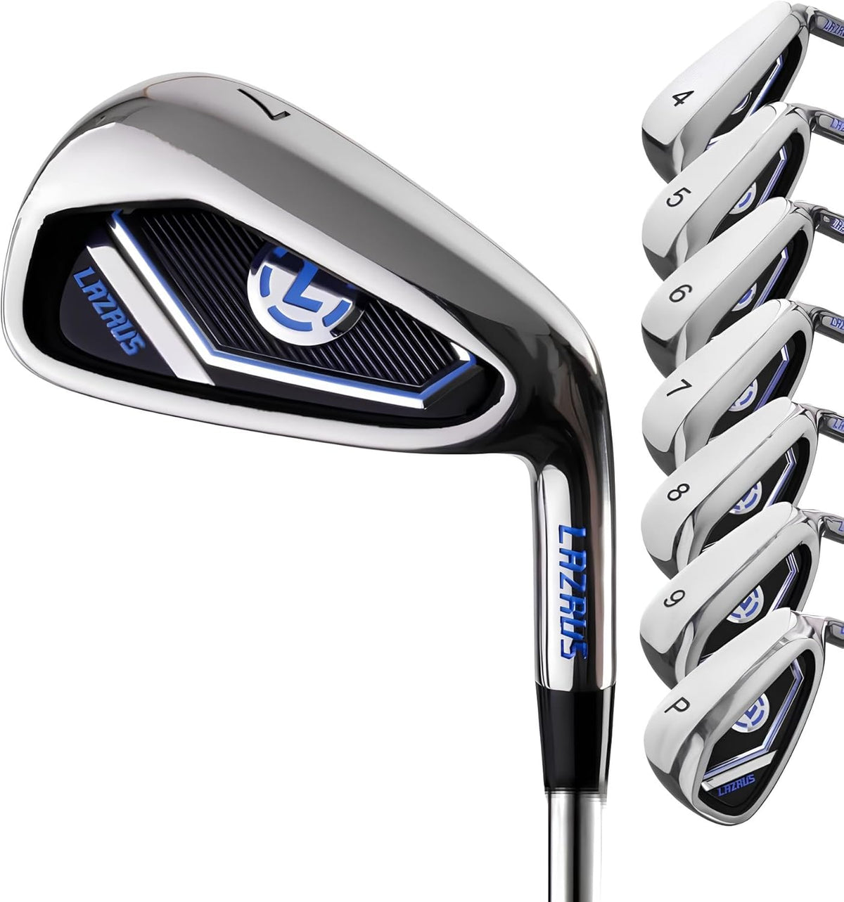 Elevate Your Game with the LAZRUS Premium Golf Irons Set for Men - Right Hand Steel Shaft Regular Flex (4-9 Irons) - Perfect for Beginners and Intermediate Players!