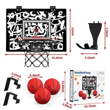 Exciting Outdoor Basketball Hoop for Kids - Mini Indoor Basketball Set with 3 Balls for Ages 3 to 12+