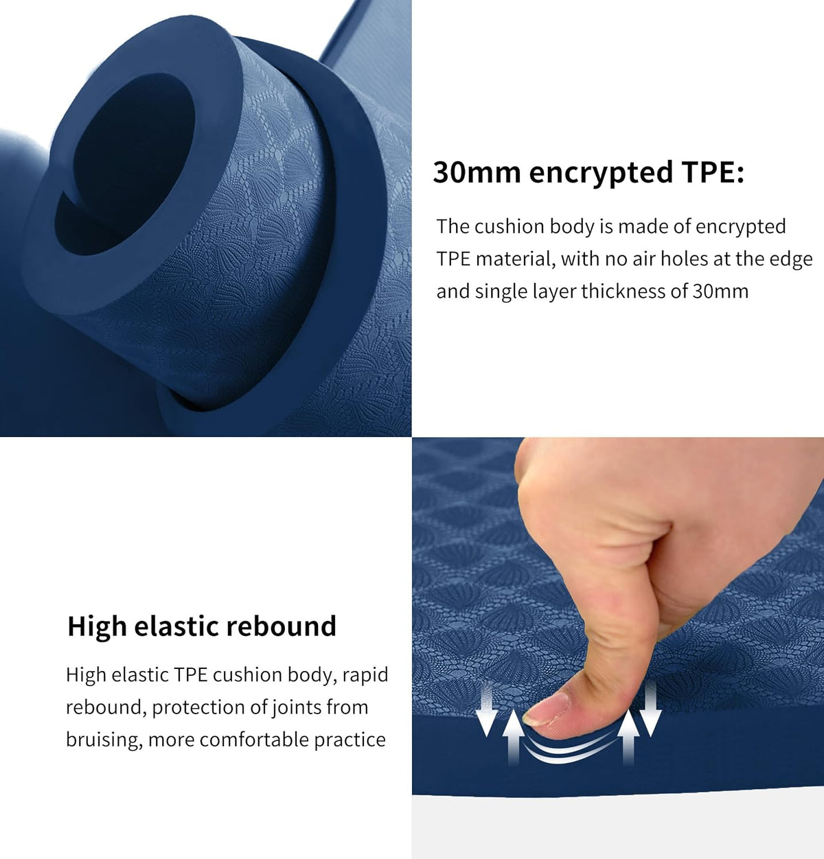 Experience Ultimate Comfort with Our Extra Thick 30MM High Density Anti-Tear Yoga Mat – Perfect for All Your Workouts!