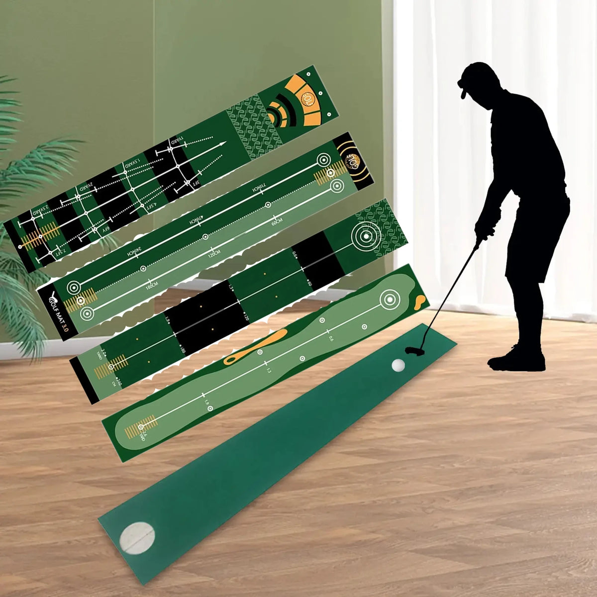 Lightweight Foldable Golf Putting Mat - Portable Practice Pad for Indoor and Outdoor Training