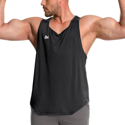 Elevate Your Workout with the BROKIG Men's Irregular Gym Tank Top - Athletic Singlet for Ultimate Performance