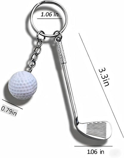 Ultimate Golf Towel & Keychain Set – Funny Microfiber Towel with Clip & Stainless Steel Golf Ball Keychain for Passionate Golfers