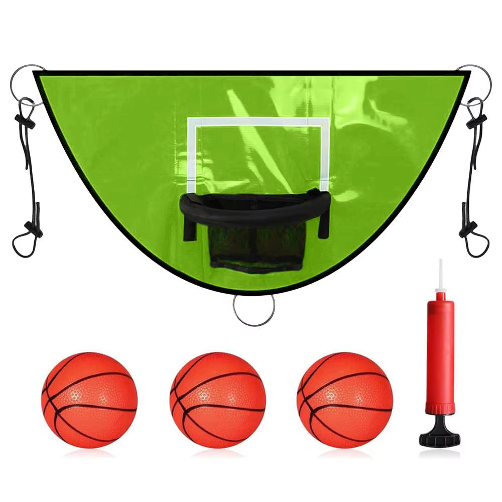 Exciting Trampoline Basketball Hoop Set with Pump & Balls – Waterproof & Durable Outdoor Fun for Kids!