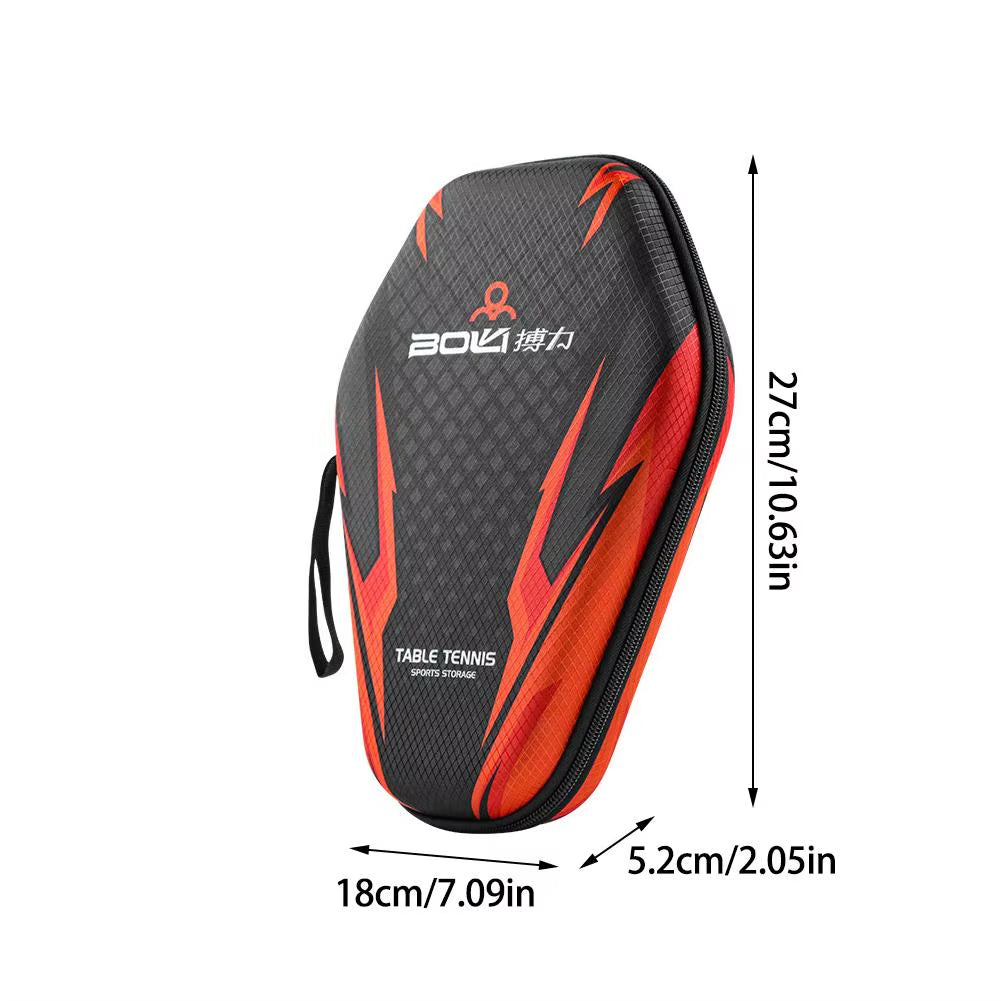1Pcs Table Tennis Racket Bags EVA Hard Shell Waterproof Dustproof Table Tennis Paddles Box Case Storage Bag with Hand Strap