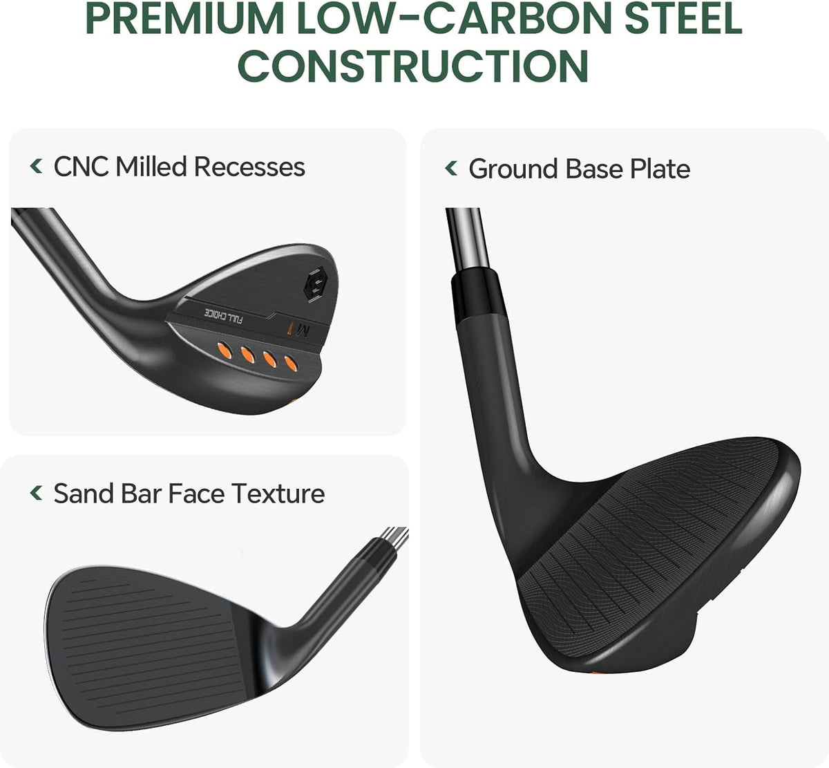 Elevate Your Game with Our Premium CNC Milled Golf Wedges – 52/56/60/70 Degree Sand, Gap, and Lob Wedges for Right-Handed Golfers