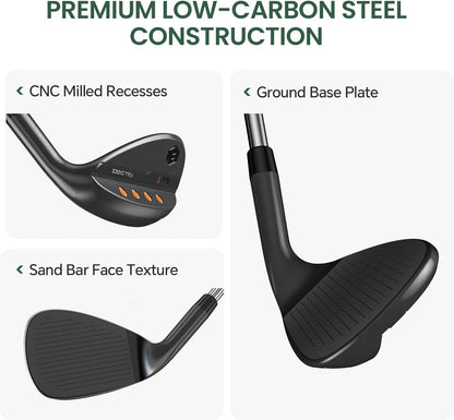 Elevate Your Game with Our Premium CNC Milled Golf Wedges – 52/56/60/70 Degree Sand, Gap, and Lob Wedges for Right-Handed Golfers