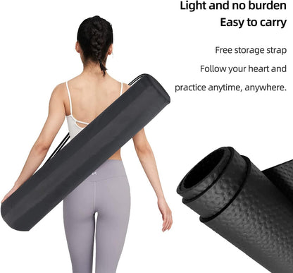 Large Exercise Mat 84" X 32",Exercise Equipment Mat,Treadmill Mat, Exercise Bike Mat, Workout Mats for Home Gym Flooring Rubber Mat Large Yoga Mat Cardio Mat for Weightlifting, Jump Rope,Fitness