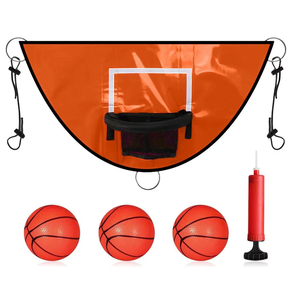 Exciting Trampoline Basketball Hoop Set with Pump & Balls – Waterproof & Durable Outdoor Fun for Kids!