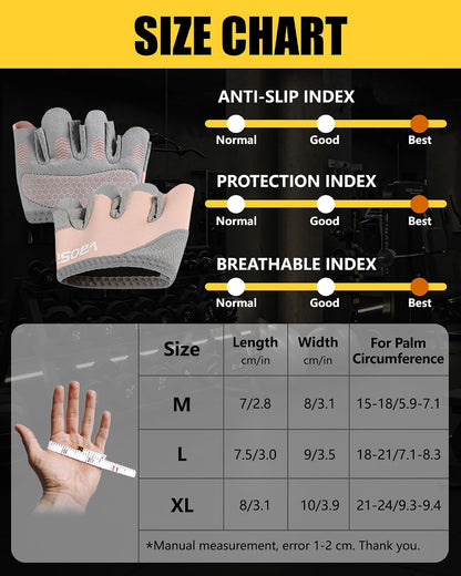 Premium Fitness Gloves for Men and Women - Breathable, Non-Slip Gym Gloves for Enhanced Performance in Crossfit, Bodybuilding, and Strength Training