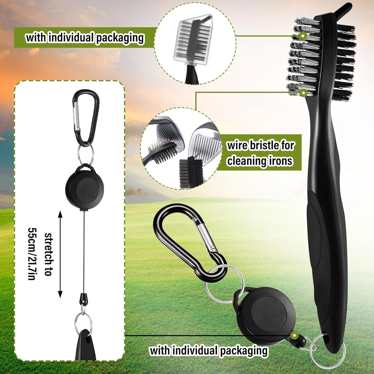 Ultimate 12-Piece Golf Accessories Kit for Women – Stylish Black Golf Tees, Towel, Ball Bag, and More!