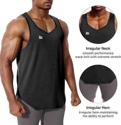 Elevate Your Workout with the BROKIG Men's Irregular Gym Tank Top - Athletic Singlet for Ultimate Performance