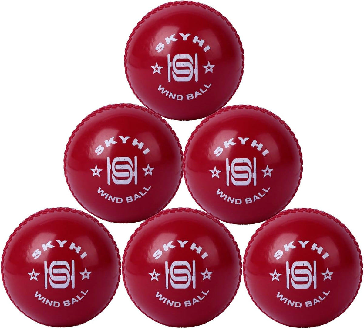 Wind Cricket Balls - Soft Practice Training Wind Cricket Balls for Indoor & Outdoor - Soft Practice Training Cricket Ball for Cricket Coaching Bowling Pack of 6