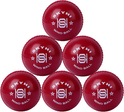 Wind Cricket Balls - Soft Practice Training Wind Cricket Balls for Indoor & Outdoor - Soft Practice Training Cricket Ball for Cricket Coaching Bowling Pack of 6