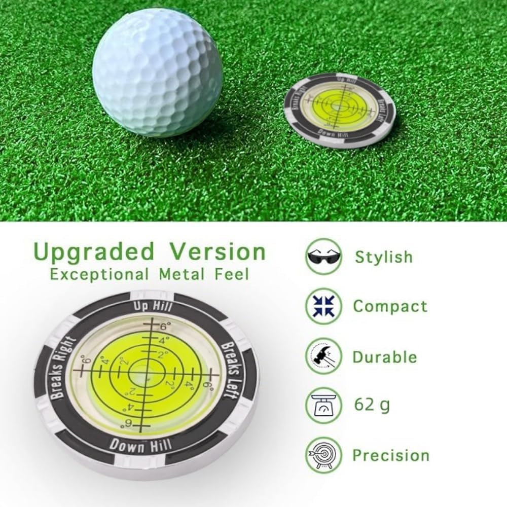 Precision Golf Green Slope Reader - High-Performance Ball Marker and Leveling Aid for Enhanced Putting Skills