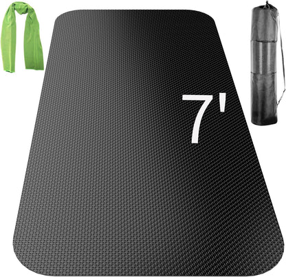 Large Exercise Mat 84" X 32",Exercise Equipment Mat,Treadmill Mat, Exercise Bike Mat, Workout Mats for Home Gym Flooring Rubber Mat Large Yoga Mat Cardio Mat for Weightlifting, Jump Rope,Fitness