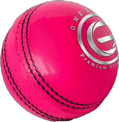 Select Leather Cricket Ball for Match, Practice & Training | Senior 5.5Oz & Junior 4.75Oz Genuine Leather Hard Cricket Balls in Red, White, Pink or Red&White