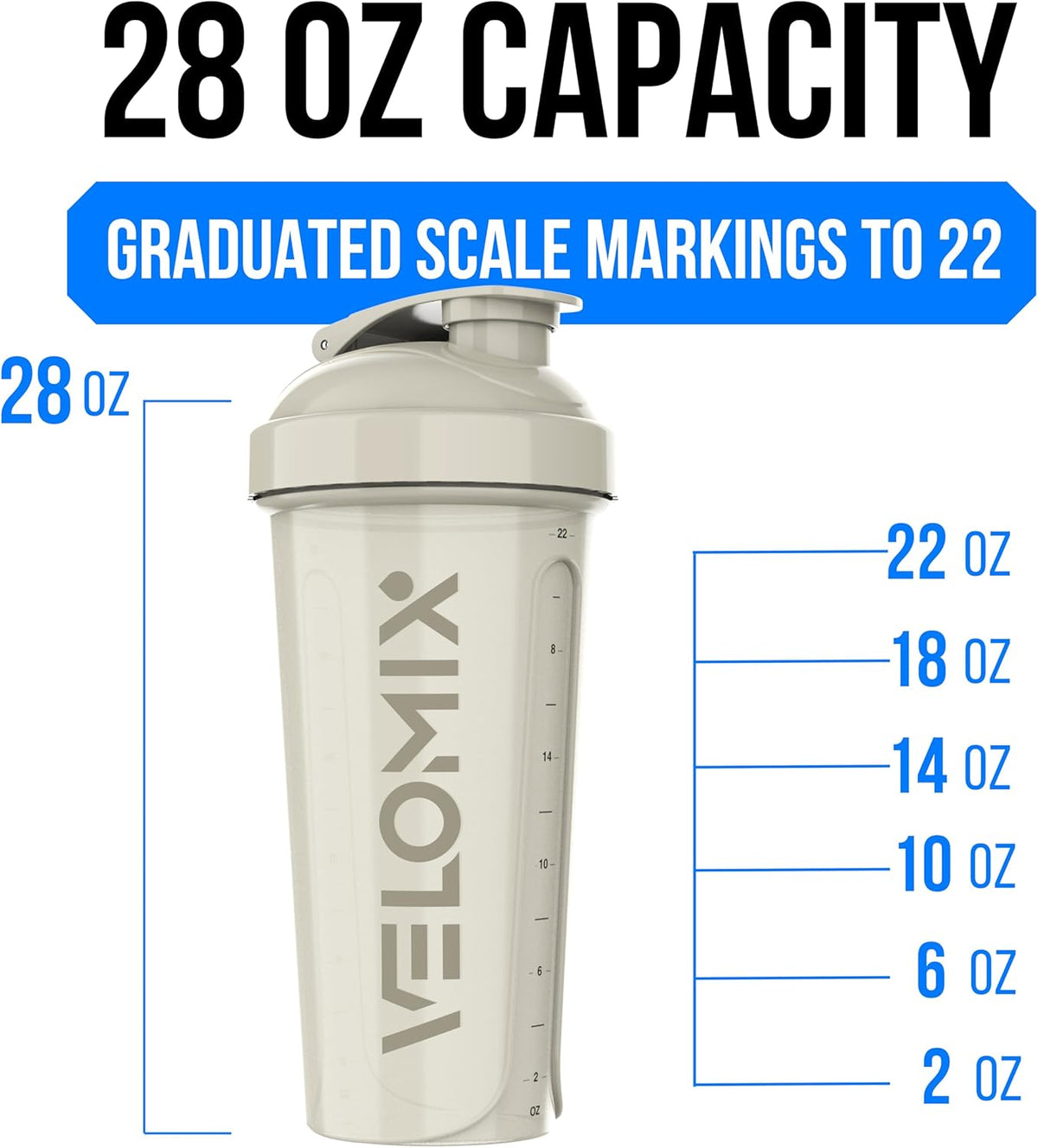-6 PACK- Shaker Cups for Protein Shakes 28 Oz - 6X Wire Whisk | Leak Proof Protein Shaker Bottle Pack for Pre & Post Workout