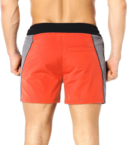 Men'S Gym Sport Shorts Lightweight Bodybuilding 5" Swim