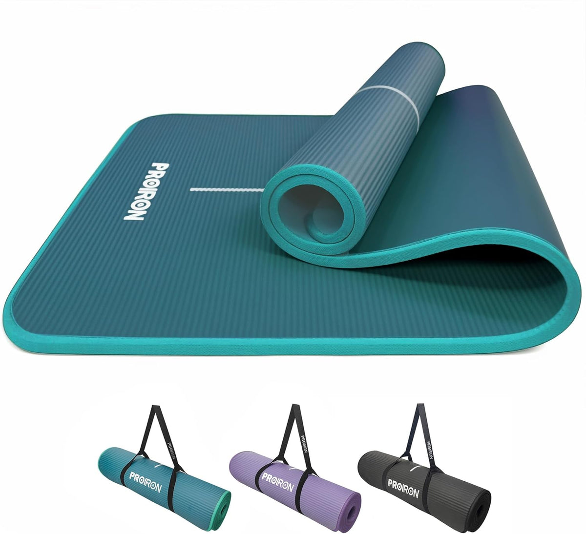 Yoga Mat NBR 10Mm Thick Non-Slip Exercise Mat with Carrying Strap