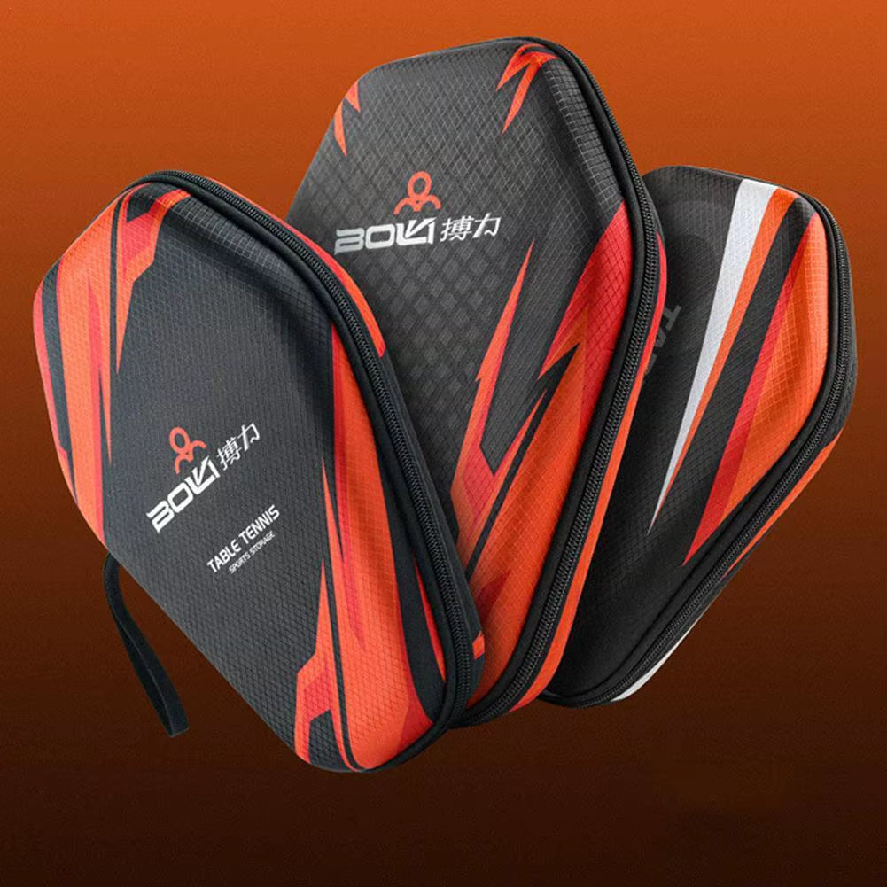 1Pcs Table Tennis Racket Bags EVA Hard Shell Waterproof Dustproof Table Tennis Paddles Box Case Storage Bag with Hand Strap