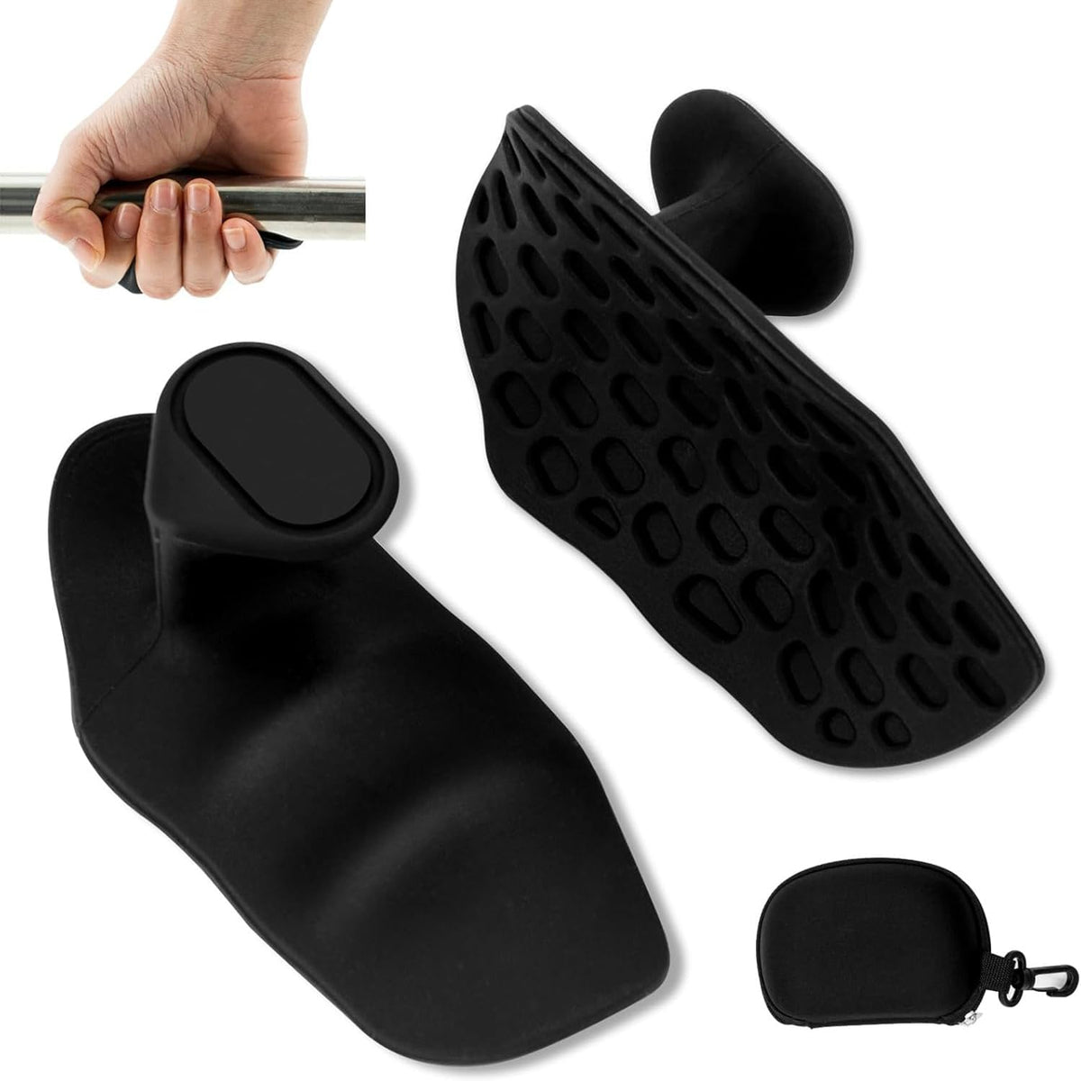 1 Pair Rubber Gym Grips Fingerless Workout Gym Gloves
