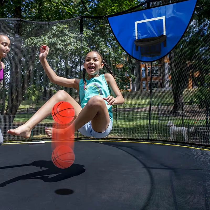 Exciting Trampoline Basketball Hoop Set with Pump & Balls – Waterproof & Durable Outdoor Fun for Kids!