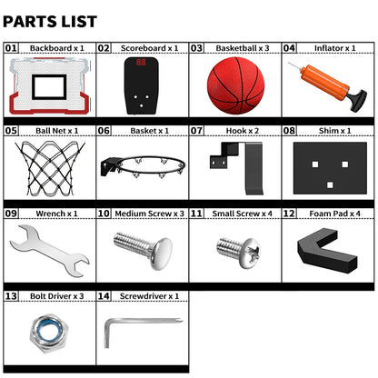 Exciting Outdoor Basketball Hoop for Kids - Mini Indoor Basketball Set with 3 Balls for Ages 3 to 12+